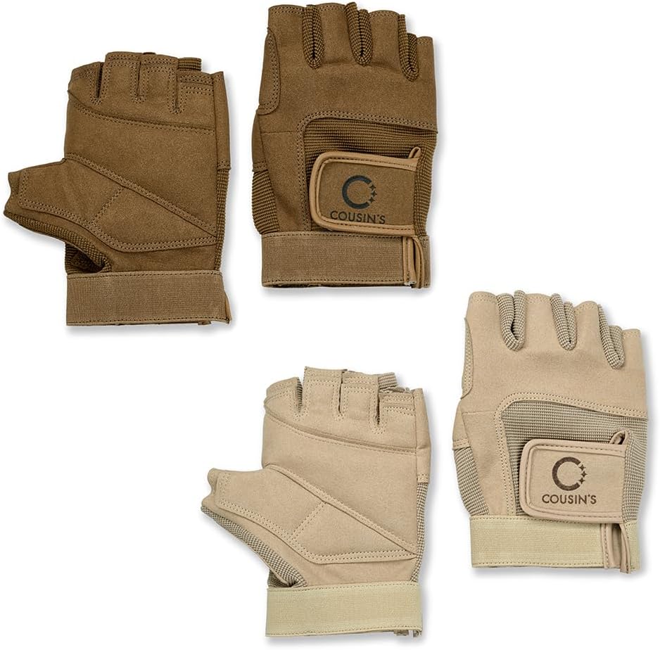 Cousin's Concert Attire Color Guard Gloves for Color Guard Flag and Pole, Durable Fingerless Colorguard Gloves