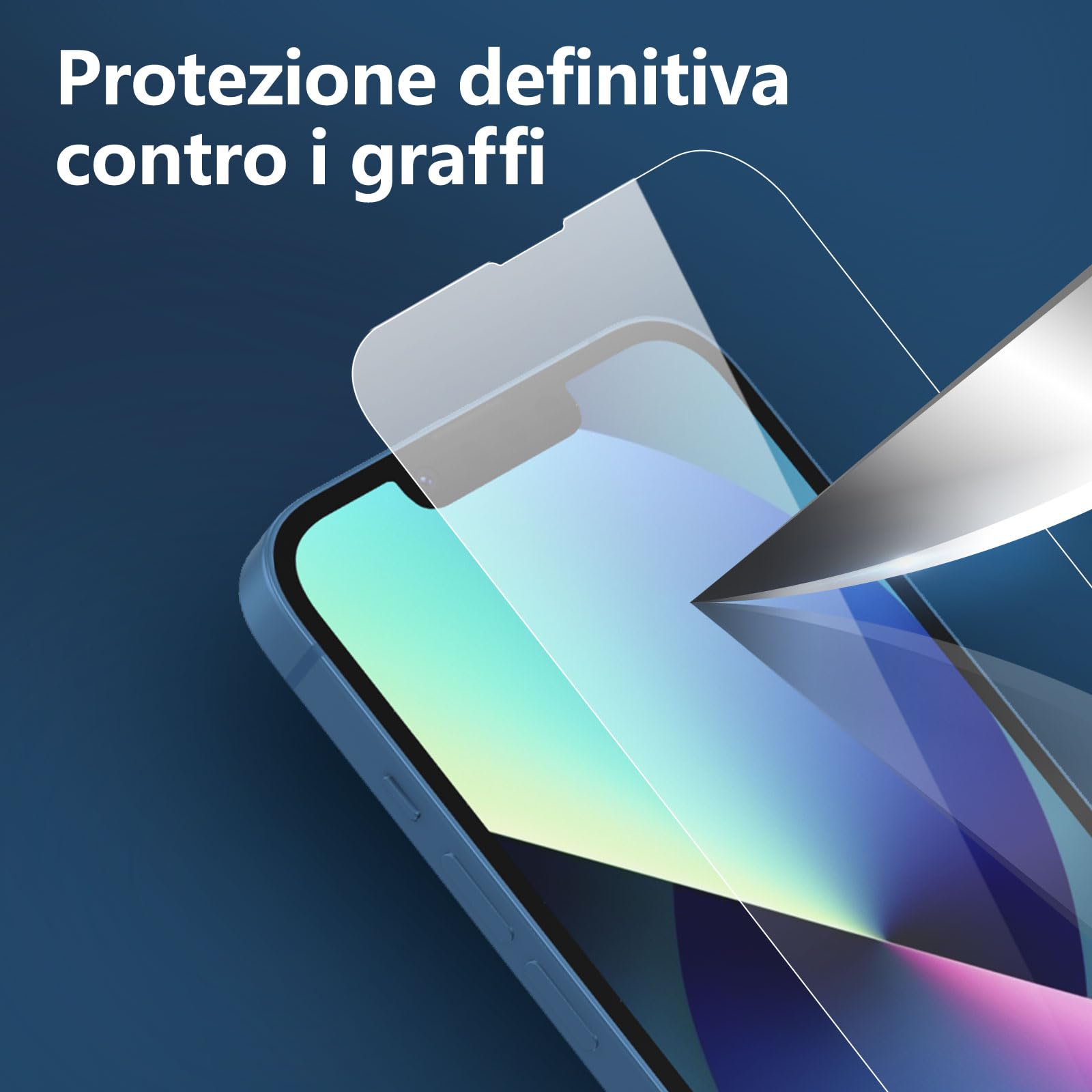 NEW'C 3 Pezzi, Vetro Temperato per iPhone 14, iPhone 13, iPhone 13 Pro (6,1 Pollici), Pellicola Prottetiva Anti Graffio, Anti-Impronte,Durezza 9H, 0,33mm Ultra Trasparente, Ultra Resistente