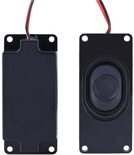 Miniatura 9 de 1 par de altavoces de TV de 5 W LCD Notebook Tablet PC Amplificador de sonido con 2.756 in X 1.181 in 8ohm, adecuado para TV, monitor LCD, PC,