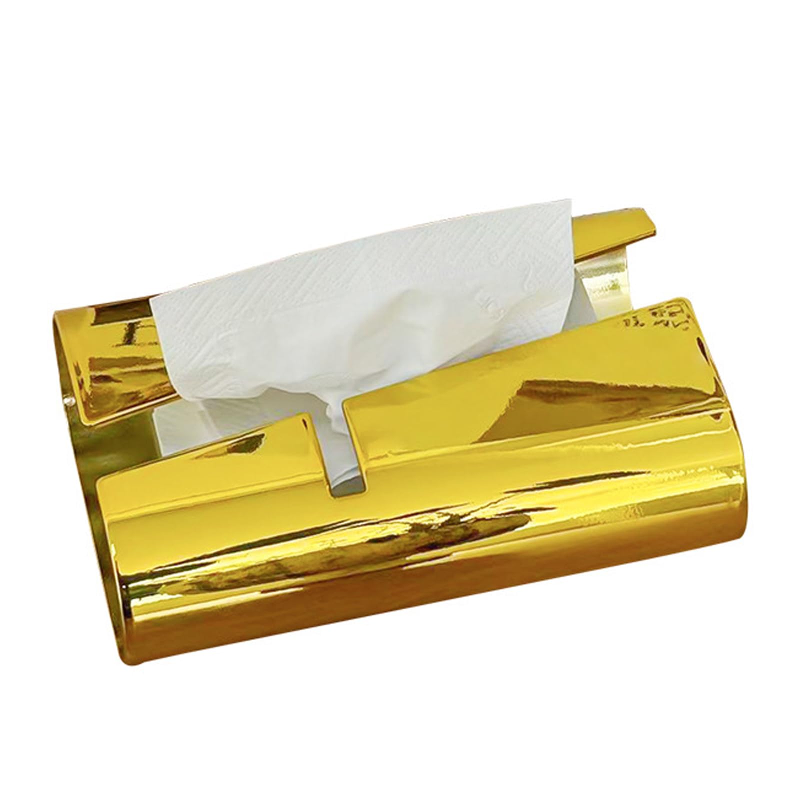 Contemporary Simple Paper Towel Container Unique Design Enhances Any Space 20cm Length Stylish Tissue Dispenser Silver Curved Desktop Tissue Box