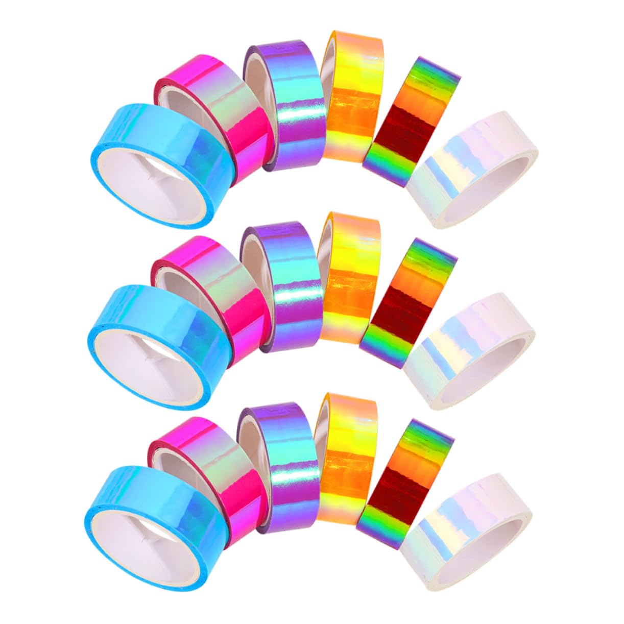 TEHAUX 18pcs Rainbow Gradient Washi Tape Set for Scrapbooking and Crafts Waterproof Decorative Adhesive Tape for DIY Home Decoration Journal Supplies and Boys and Projects