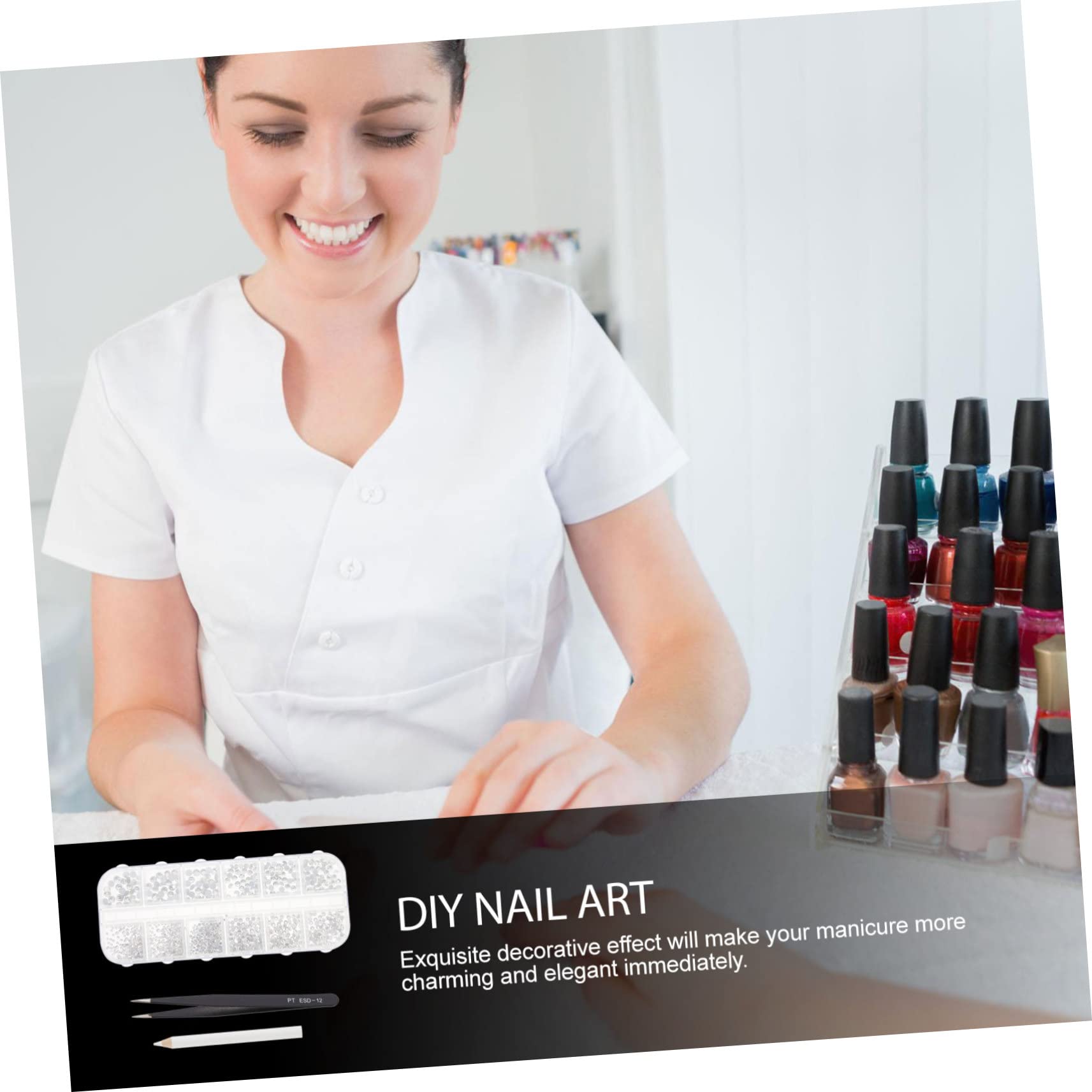 FRCOLOR 4 Set Di Ciondoli Per Unghie Con Strass Per Decorazioni Per Manicure E Trucco Gioielli Per Unghie Per Donne Donne E