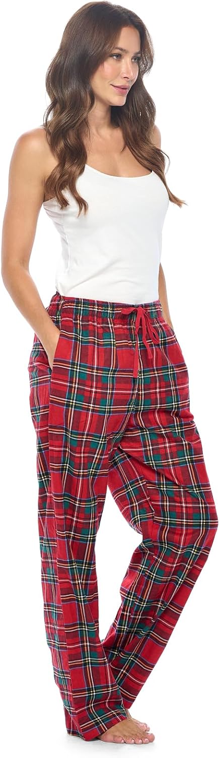 Casual Nights Women's Flannel Pajama Sleep Pants, Soft Plaid Pjs Bottoms - Image 2