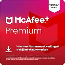 McAfee+Premium Einzelplatz 2026 (unbegrenzte Anzahl von Geräten) | 12 Monate | VPN, Virenschutz, Kennwort-Manager, Kindersicherung | 1-Jahres-Abonnement mit automatischer Verlängerung | Download