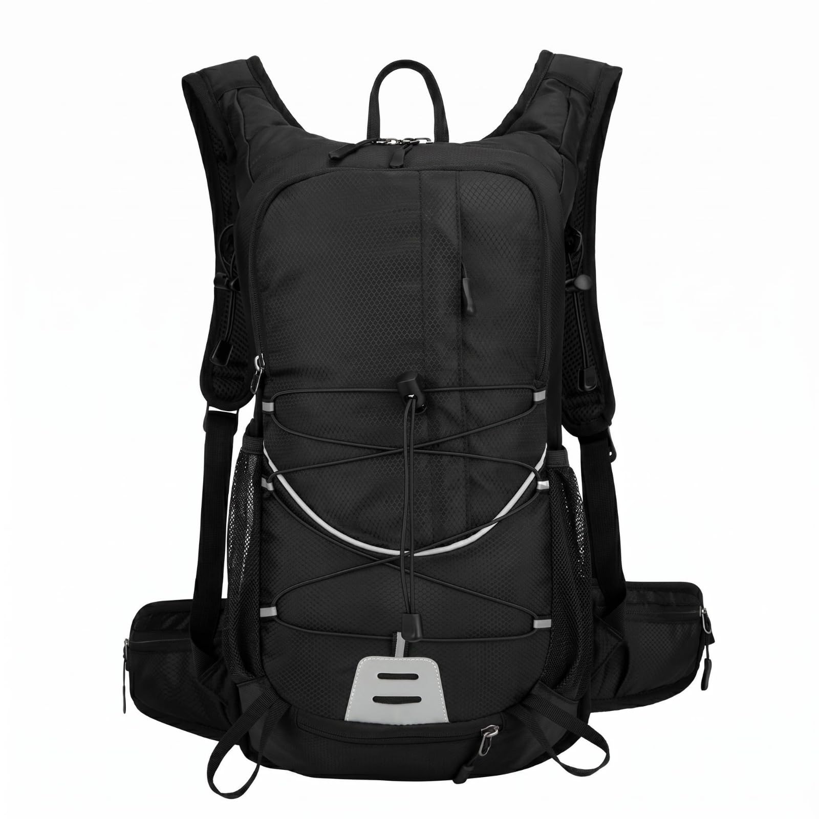 Lightweight Hiking Backpack Multi-Compartment Waterproof Backpack Oxford Cloth Rucksack Padded Shoulder Straps for Climbing, Black-image-31