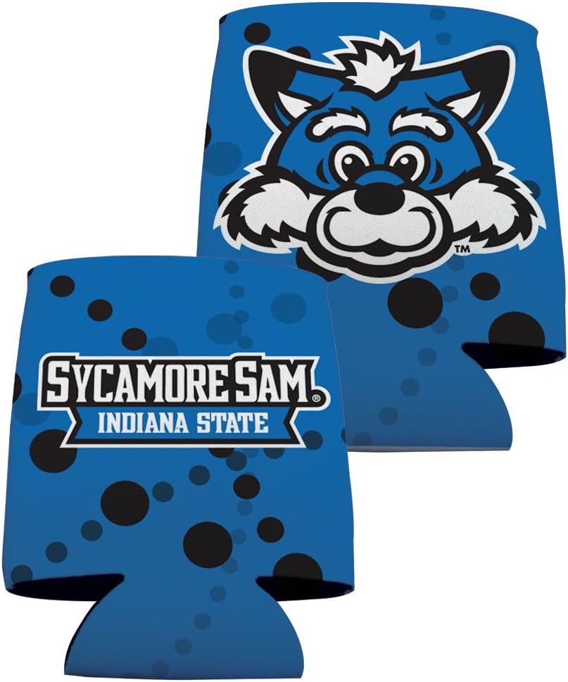 VictoryStore Can and Beverage Coolers - Indiana State University, Circles Design 4, Set of 6
