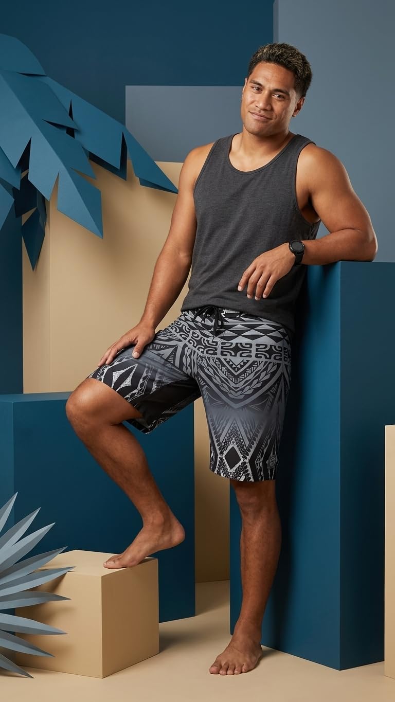 HIC 21" Kona Tiki 8 Way Octo Super Stretch Boardshorts