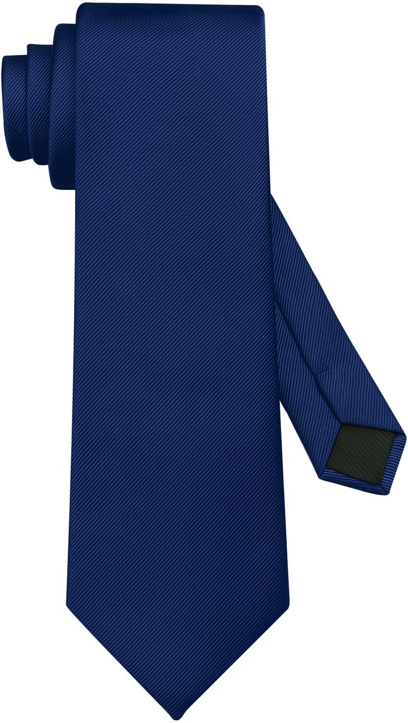 'DecTwig Men's Ties Solid Color Formal Neckties 3.15'' (8CM) Black Ties For Men'