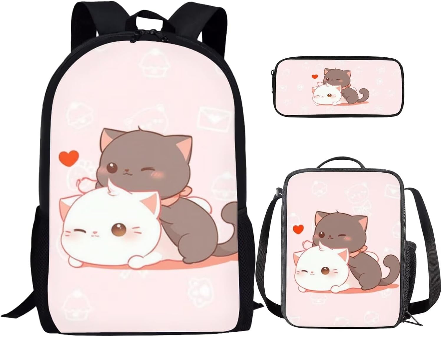 Ystardream Cute Galaxy Fox Bookbag for School Girls Backpack With Lunch Box Large Capacty School Backpack for Teens Children Elementary School Student,School Bag Set with Water Bottle Sleeve 17 inch