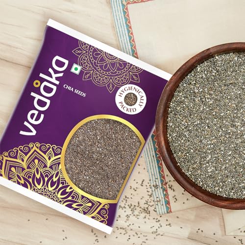 Image of Amazon Brand - Vedaka Chia Seeds | 1 Kg | Rich In Protein, Calcium & Omega Fats | Healthy Snack On-The-Go | Hygienically Packed