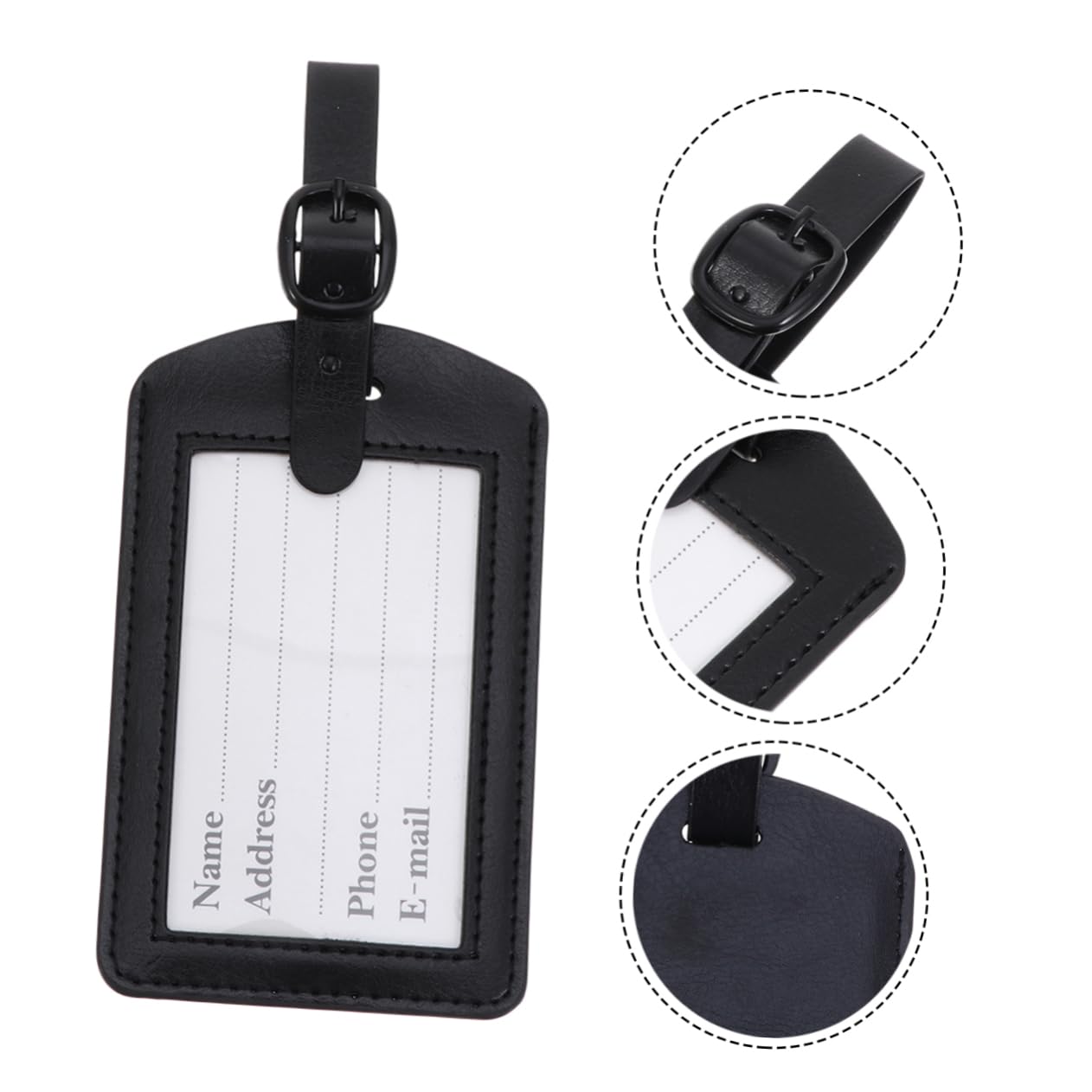 Ipetboom 2 Set Etichette Per Pu Targhette Per Valigia Regolabili Design Per Facile 5 Pezzi*2
