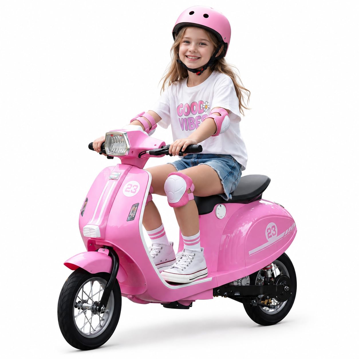 Kids Motorcycle, 24V Ride on Electric Motorcycle for Big Kid 8-12