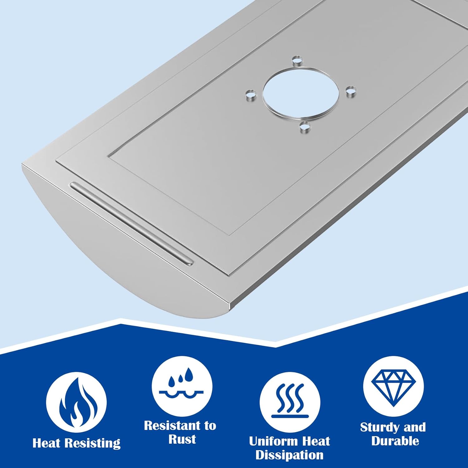 Heat Baffle Diffuser Plate Replacement Parts for Pit Boss 1000 1100 Series Pellet Smoker Grills, Pit Boss Austin XL Heat Shield Accessories, Pit Boss Pellet Grill Heat Diffuser Plate, Heavy Steel