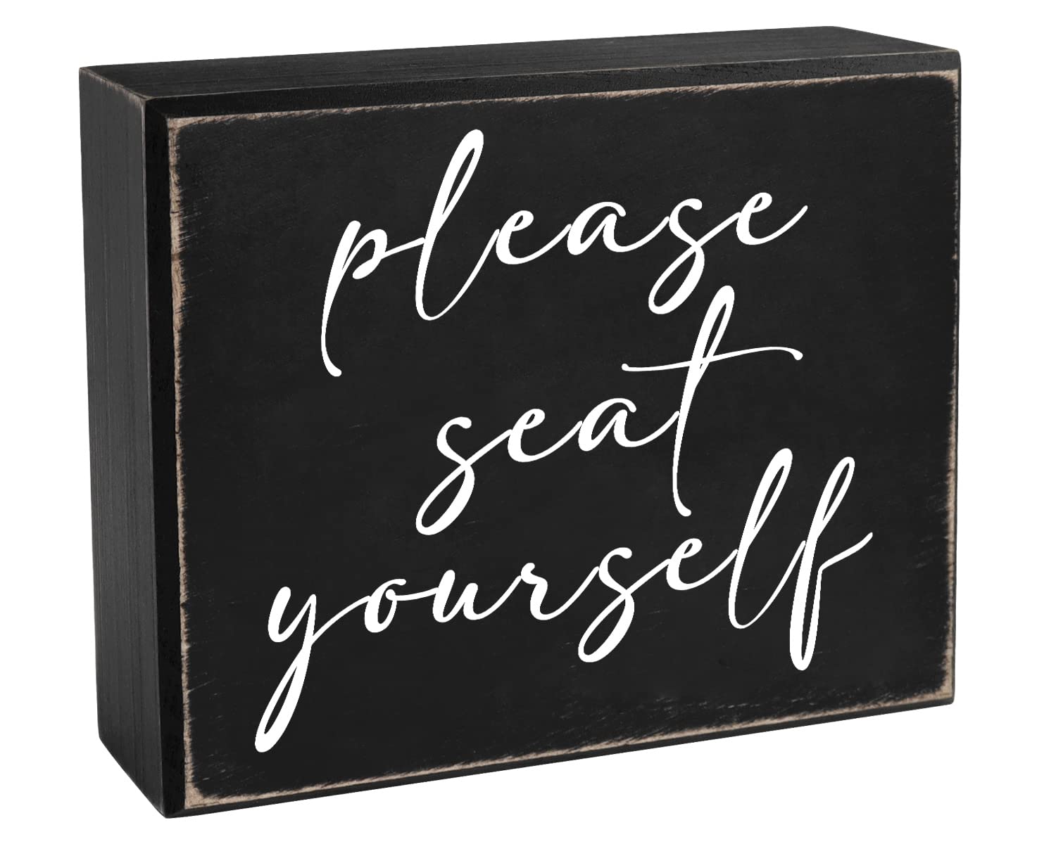 PigortFunny Bathroom Sign Please Seat Yourself Inset Bathroom Home Décor Sign 5x6inch
