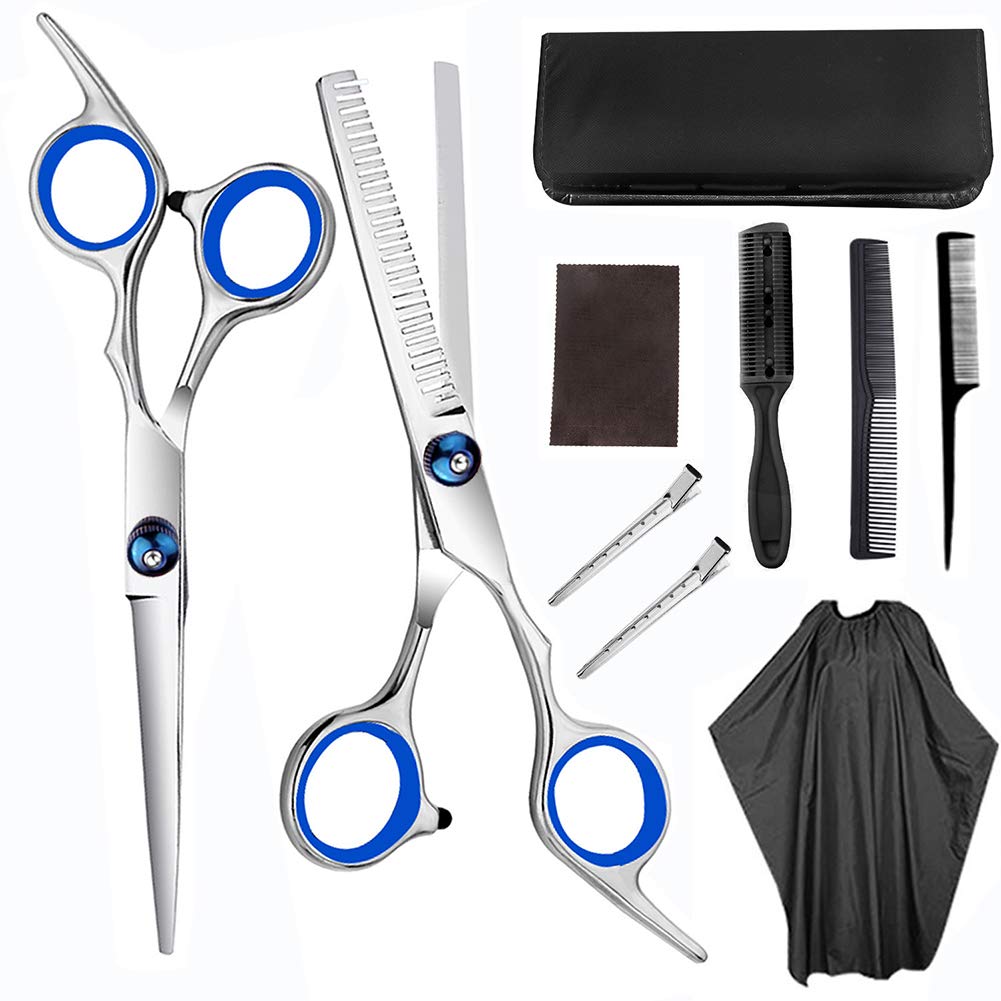 DNNAL Barber Hair Cutting Set, Barber Scissors Hairdressing Tools Hairdressing Scissors Household Combo Set for Men Women Pet