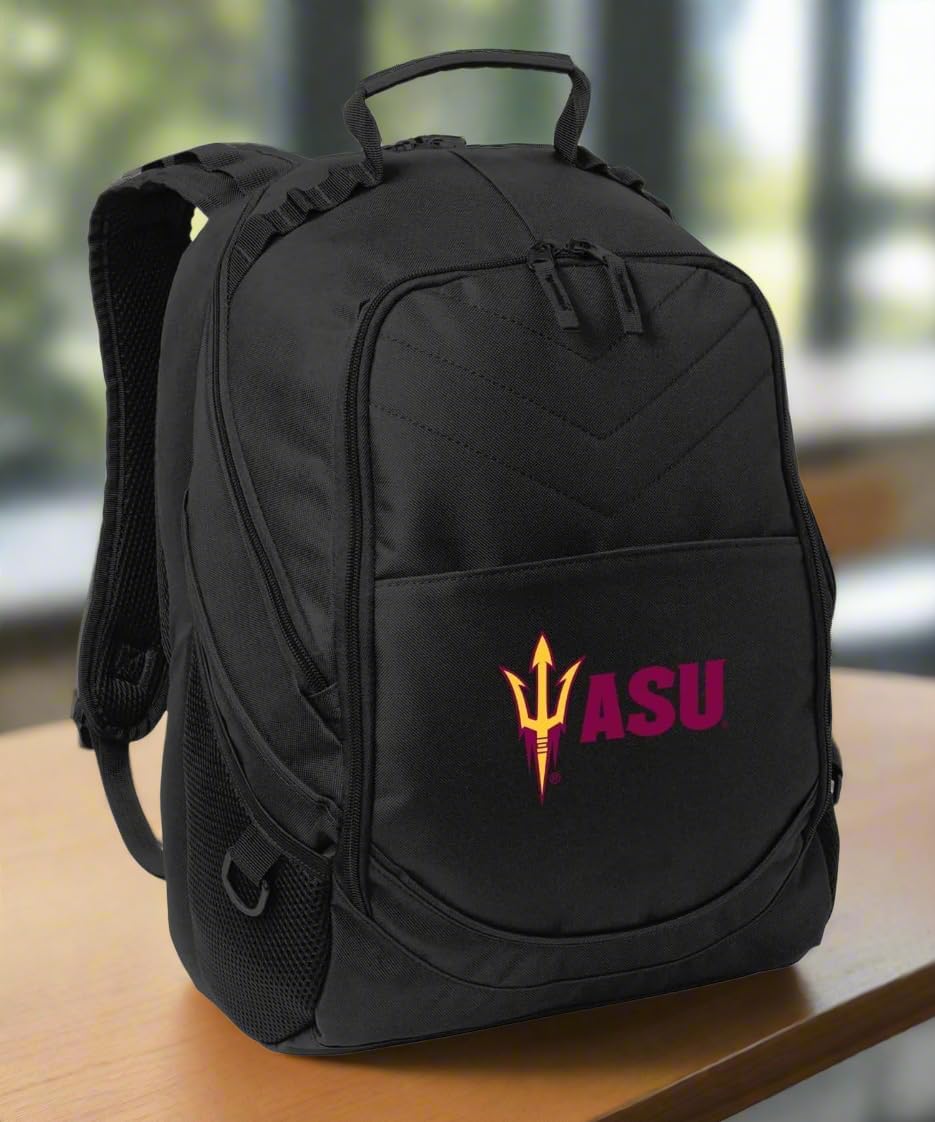 Broad Bay ASU Backpack Official Arizona State Laptop Computer Bag (Black - ASU Logo) - Image 2
