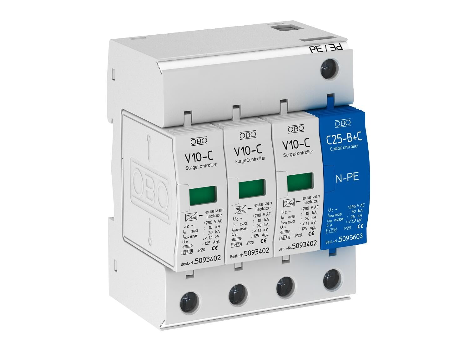 OBO bettermann 5094920 Délesteur surgeController v10-c 3 + NPE