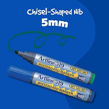 Artline Dry Safe Whiteboard Marker EK-519-2.0-5.0mm Chisel - Assorted