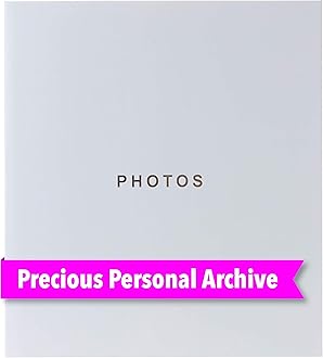 Kiera Grace 400-Pocket Jocelyn Simple & Classic Photo Album For Home & Office With CD Storage Pocket, 13.19”L x 12.01"W x 1.5“H To Display 400-4" x 6" Pictures, White