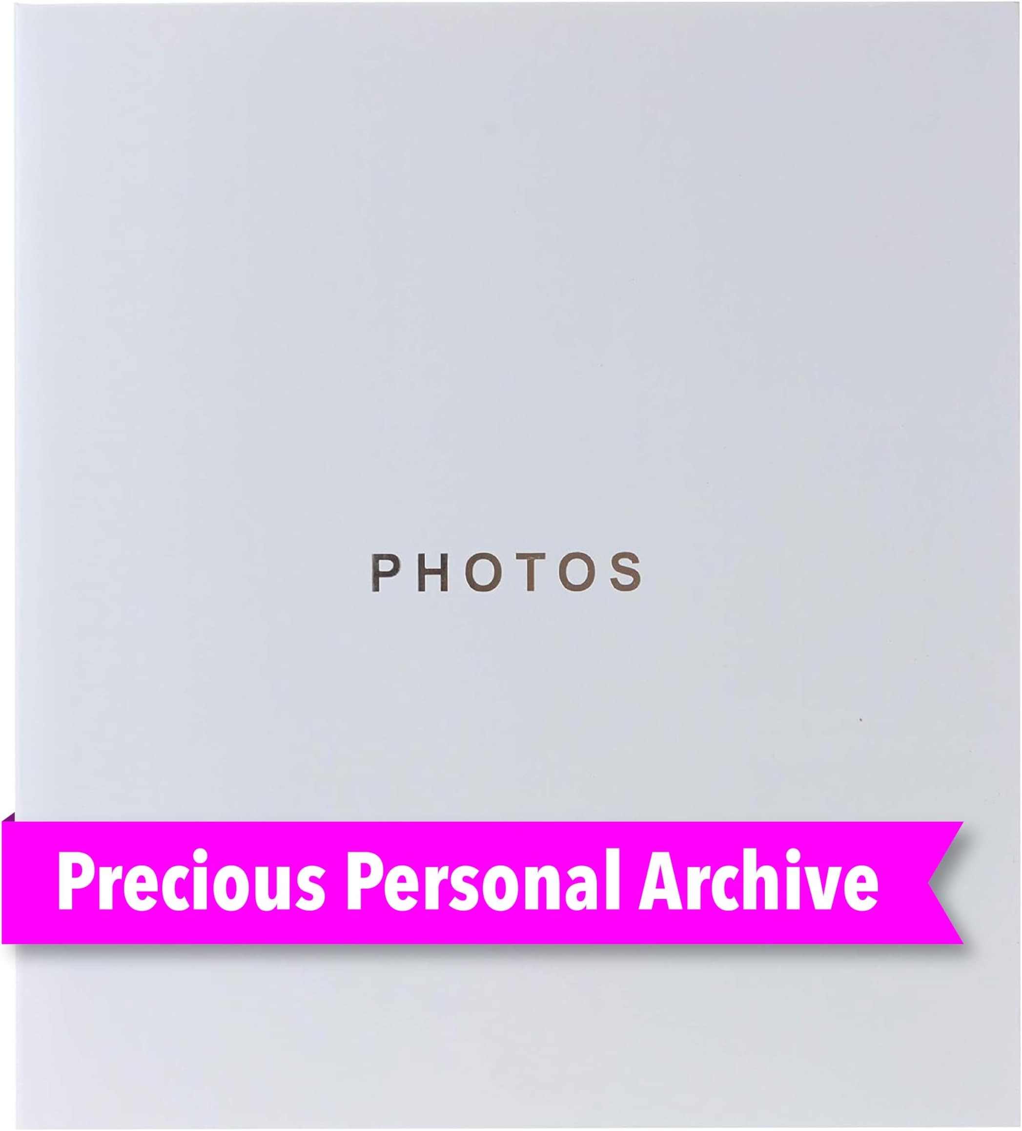 Kiera Grace Jocelyn Photo Album, 80-Page Photo Book with CD Storage Pocket, Holds 400 4 x 6 Pictures, Ideal for Weddings and Scrapbooks, Enhances Bookshelf Decor, White