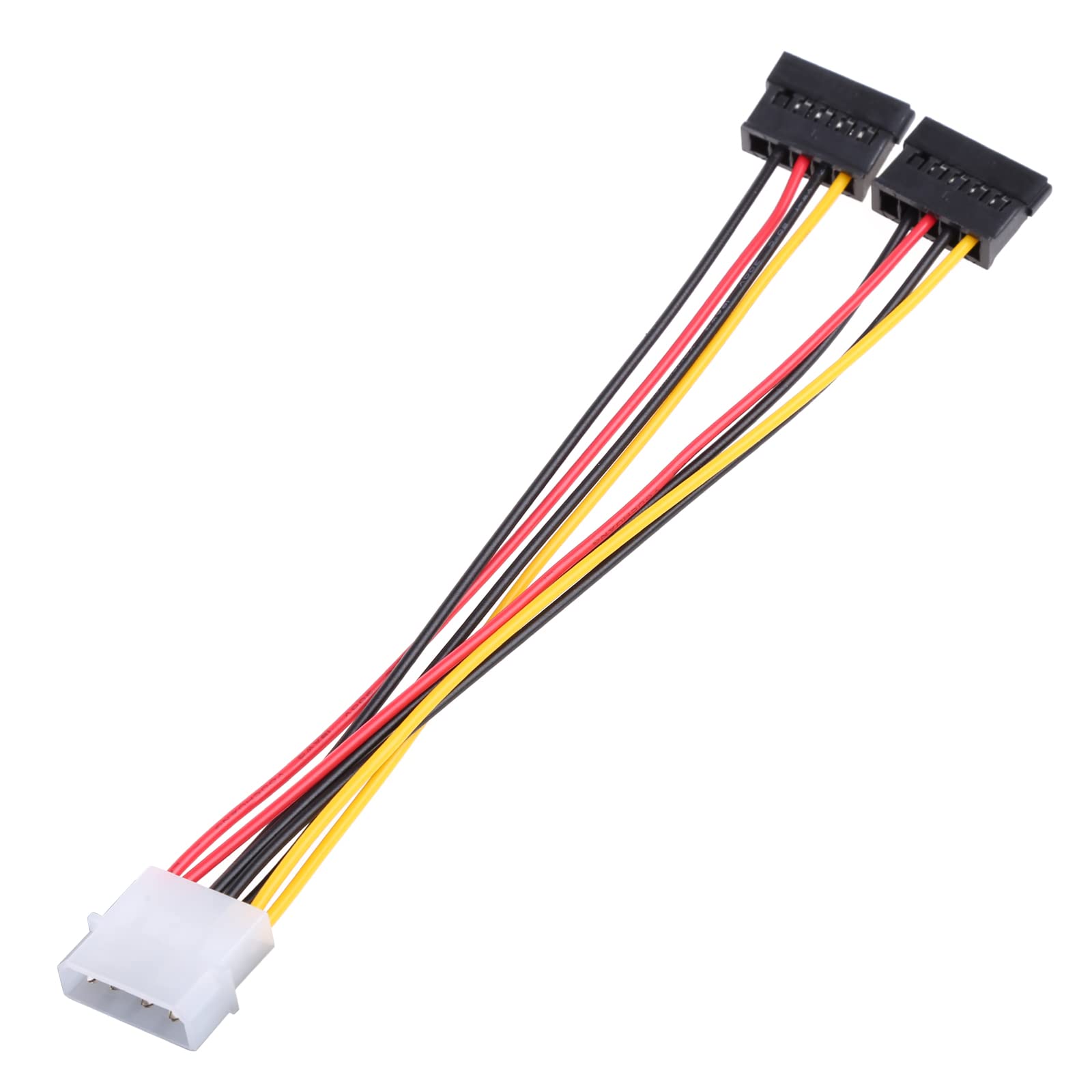 XAGMODSHN 4 Pin IDE Molex to 2 Series Sata 15Pin Power Splitter Extension Cable Connectors Computer Hard Disk Power Cord