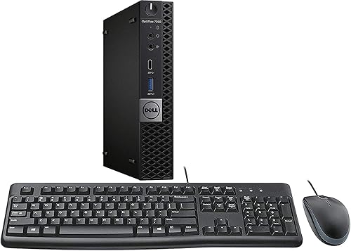 Dell OptiPlex 7050 MFF Intel Core i5-6600T 8GB 128GB PC de escritorio reacondicionado ventana 10 profesional con teclado y mouse (renovado)