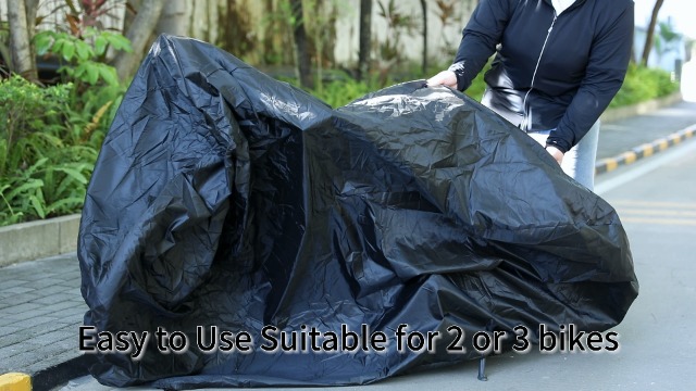 Housse De Vélo Imperméable Pour 2 Ou 3 Vélos – Protection Pluie, Soleil, Poussière, Avec Trou Pour Antivol