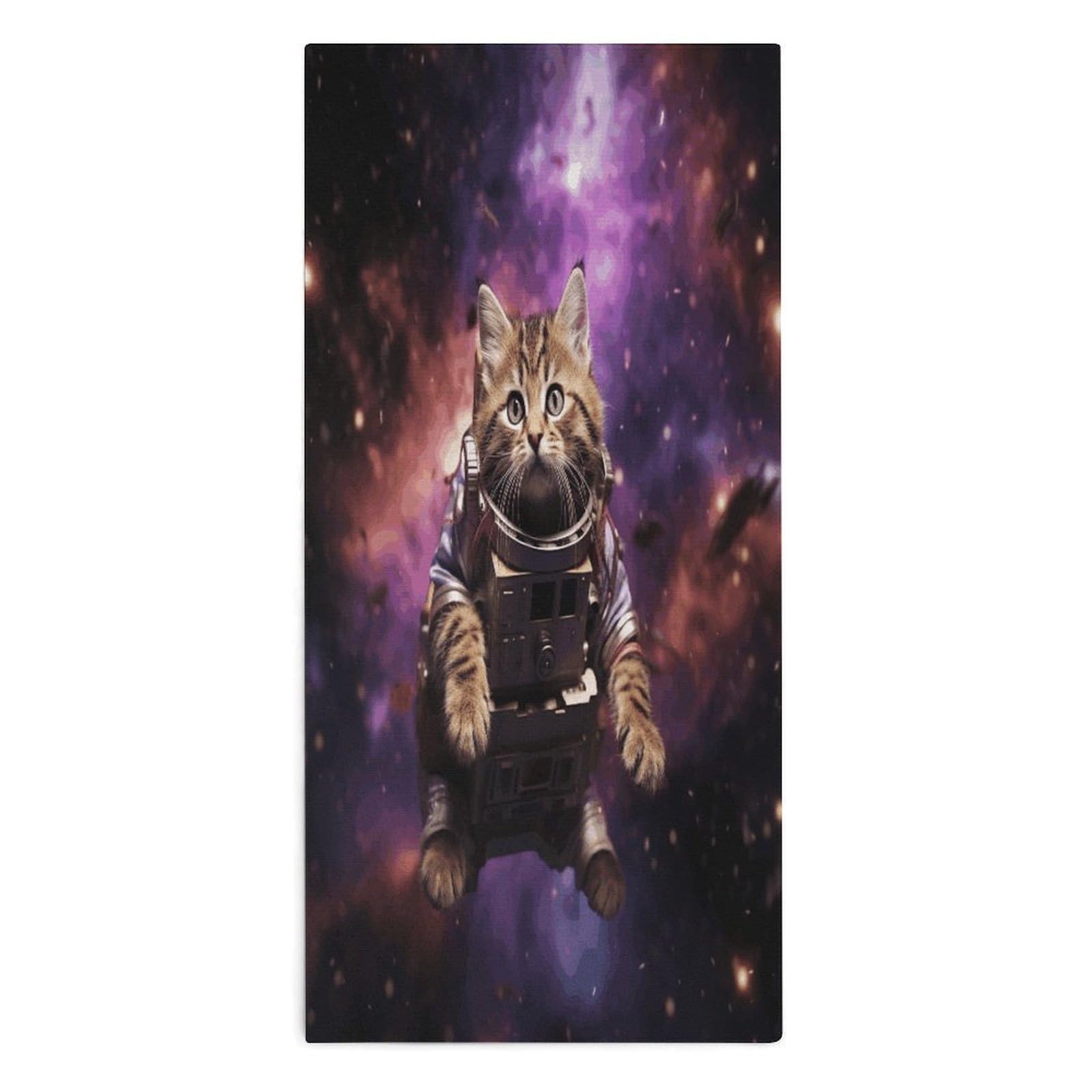 Btcowzrv Style A Cat In Outer Space Bath Towel Beach Towels Shower Towel