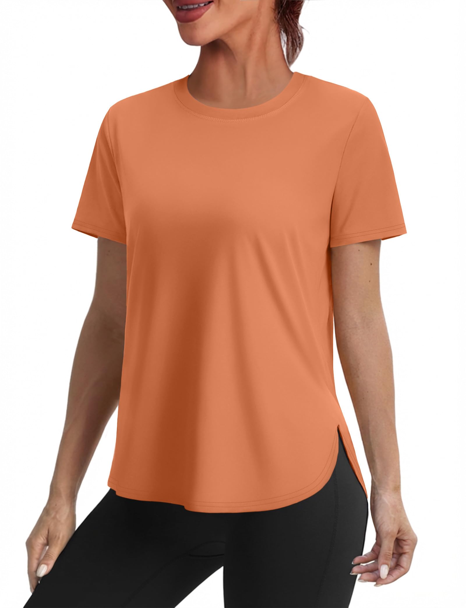 Women's Workout Tops for Women Sun Shirts UPF 50+ Short Sleeve UV Protection Shirt Lightweight Quick Dry Hiking Top for Women — view 13