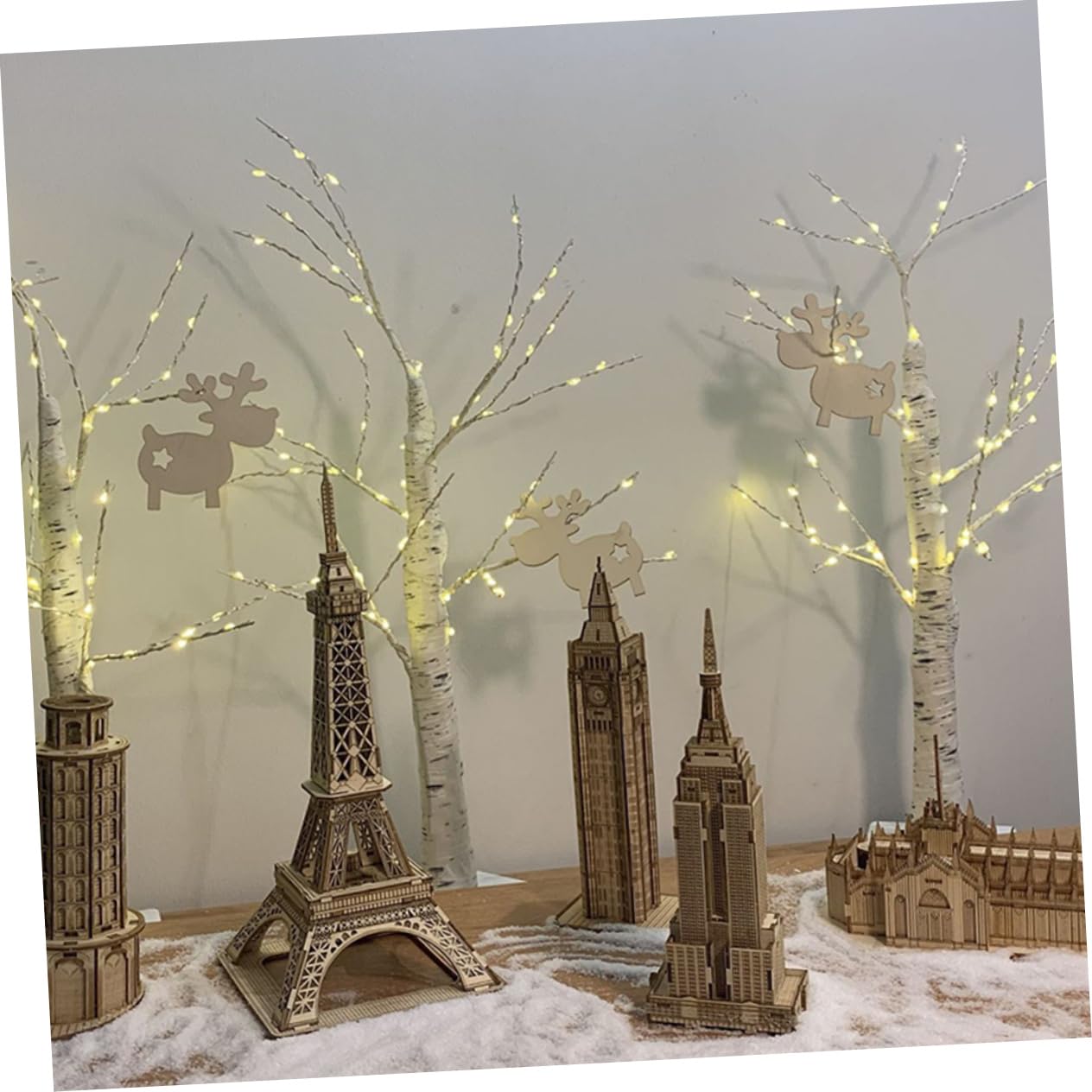 Puzzle 3D en Bois Bâtiment Célèbre 1 Set en Basswood | Modèle Or, pour Garçon et Filles, Ornement et Présents, Exercice Motricité et Créativité