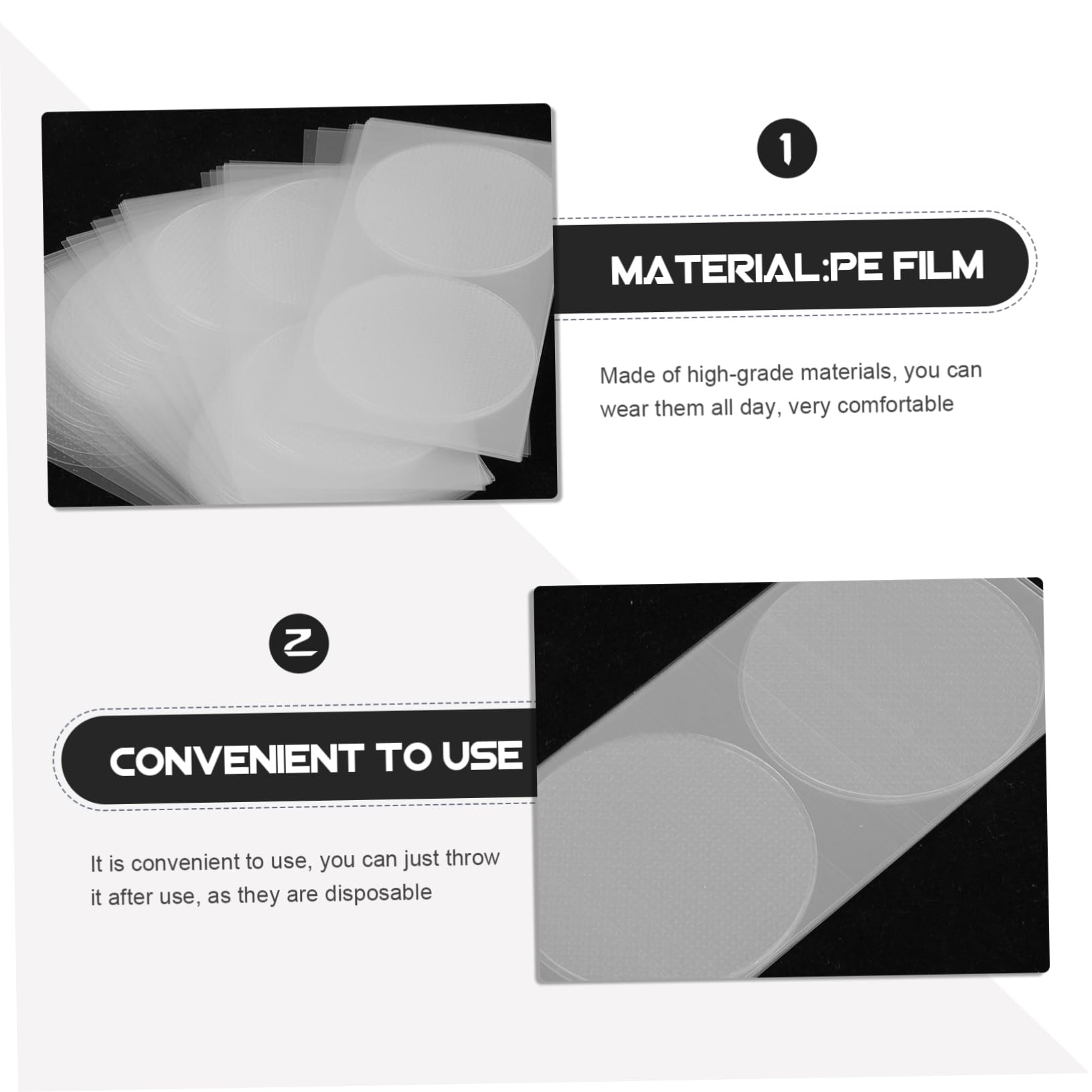 IWOWHERO 50pairs Invisibility Shields for Running Sports and Summer Activities Disposable Pasties for Parties Travel and Gym Use Comfortable Breathable Design