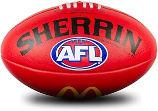 Sherrin Official AFL Replica Training Football Leather McDonalds Red