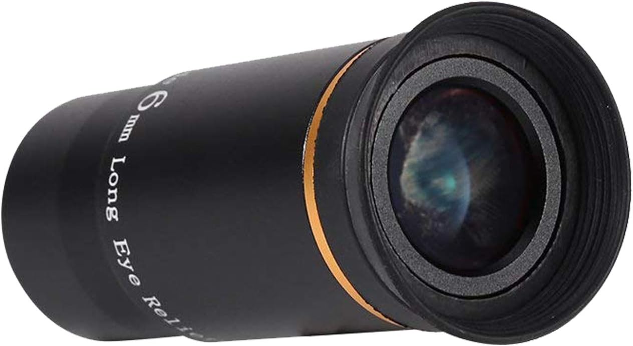 Telescope Eyepiece Astronomy Lens, 66-Degree Wide View 6mm Focal Length High Power Multi-Coated Sharp, 1.25 Inch for Astronomy Viewing Black