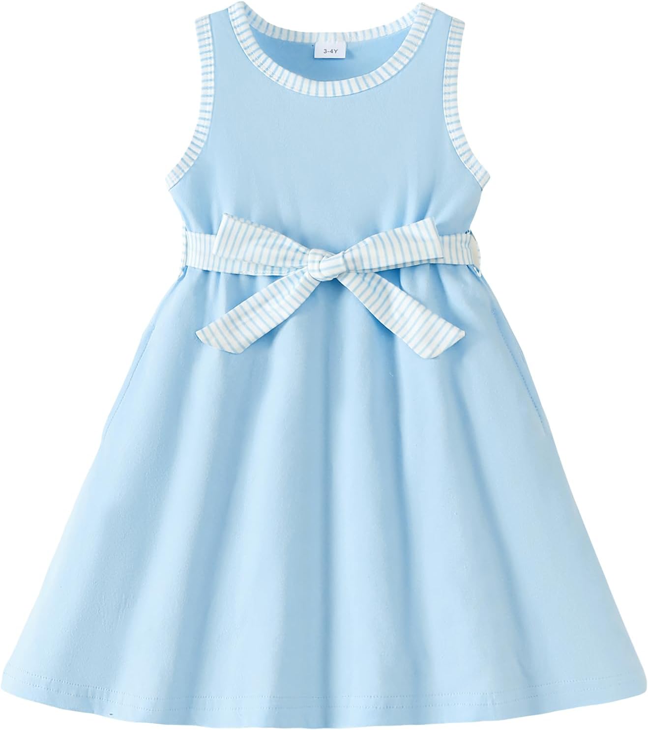Kucnuzki Toddler Girl Dress Sleeveless Ruffle Causal Dresses Beach Sundress Little Girls Dresses Summer Clothes