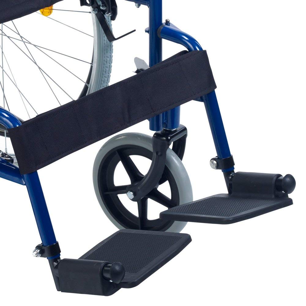 Faltbarer Rollstuhl/Ativrollstuhl Teqler, Sitzbreite: 46 cm, Armlehnen und Fußstützen einklappbar
