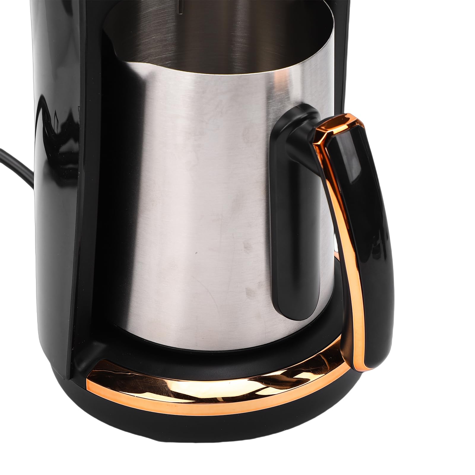 Turecki Ekspres do Kawy, Turecki Ekspres do Kawy, 550 W 250 ML Pojedynczy Kubek ze Stali Nierdzewnej Szybkie Nagrzewanie do Parzenia dla Domowego Biura Podróży Camping (Wtyczka UE 220 V)