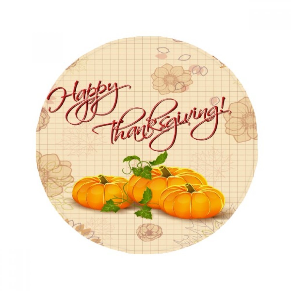 Tapis rond antidérapant Thanksgiving 50cm pour entrée cuisine et animaux