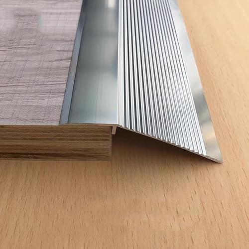 EMENAR Tiras de transición de umbral de 35.4 in para interiores, tiras de cubierta de suelo para bordes de puertasuelos irregulares, borde de