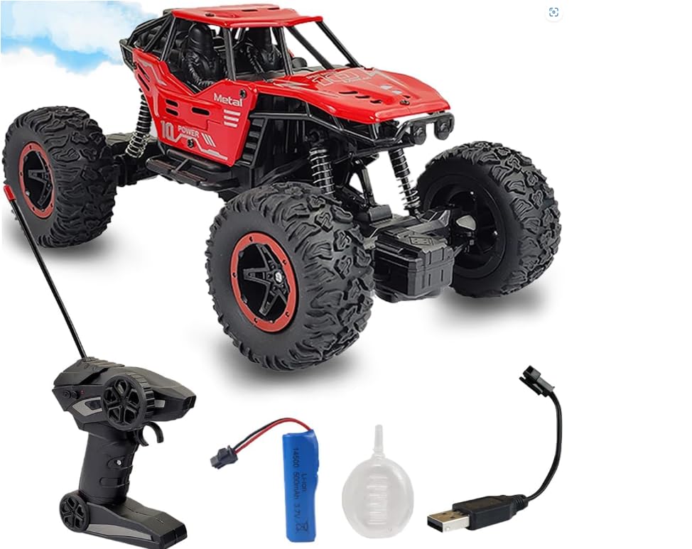 See full amazon price history chart for Remote Control Climbing Metal Monster Truck with Smoke for Kids with Mist Smoke Effect - 2WD Rock Crawler RC Toy Vehicle Car for Boys and Girls (Red) Remote Control Climbing Metal Monster Truck with Smoke for Kids with Mist Smoke Effect - 2WD Rock Crawler RC Toy Vehicle Car for Boys and Girls (Red) (B0D95NBMTK) Amazon Price History, Amazon Price Tracker