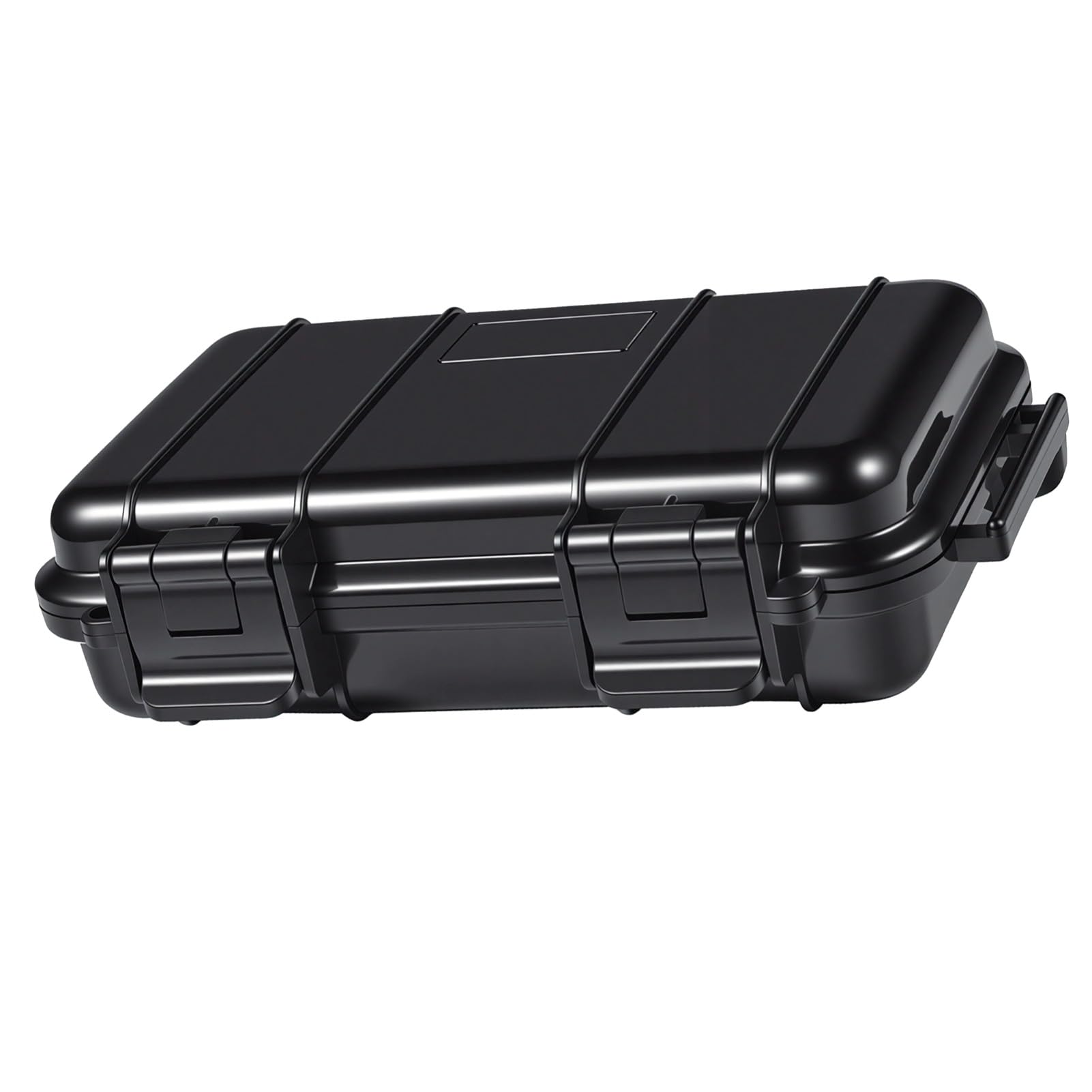 Dilwe VGEBY Boîte de Rangement Sec Antichoc de boîte imperméable, poignée protectrice en Plastique Dure Carry Touch Phone + Mousse + poignée pour la pêche Camping randonnée(L-Noir)