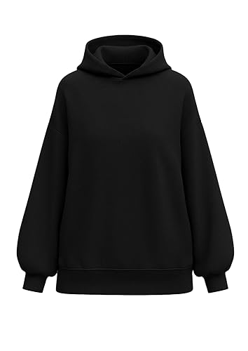 PRETTYGARDEN Hoodies for Women Oversized Pullover Sweatshirts Ruched Long Sleeve