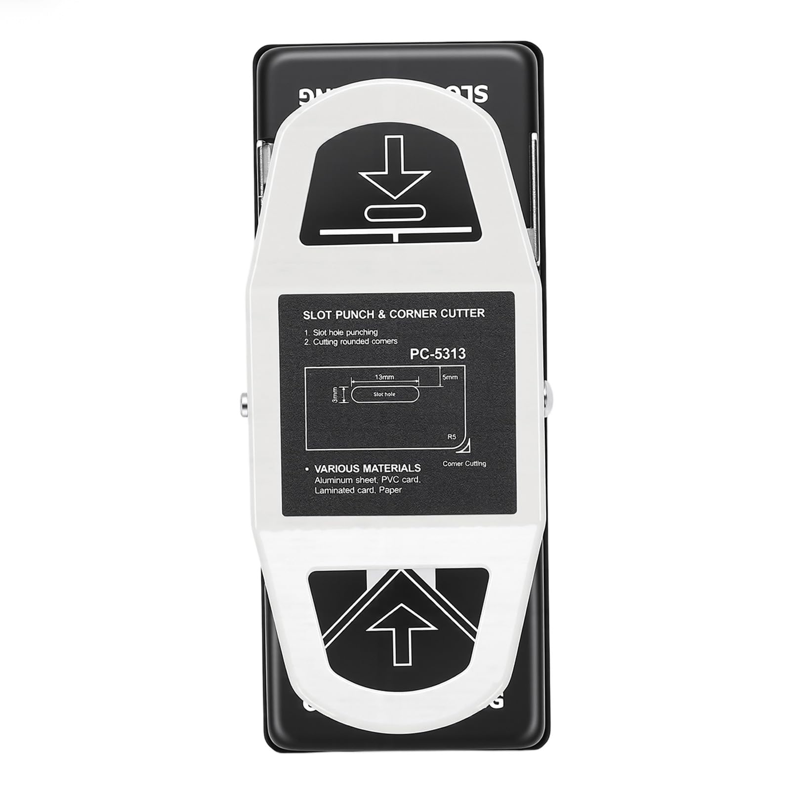 Yosoo Health Gear Locher, 2 in 1 Legierung Abzeichen Locher mit R5 Rundung
