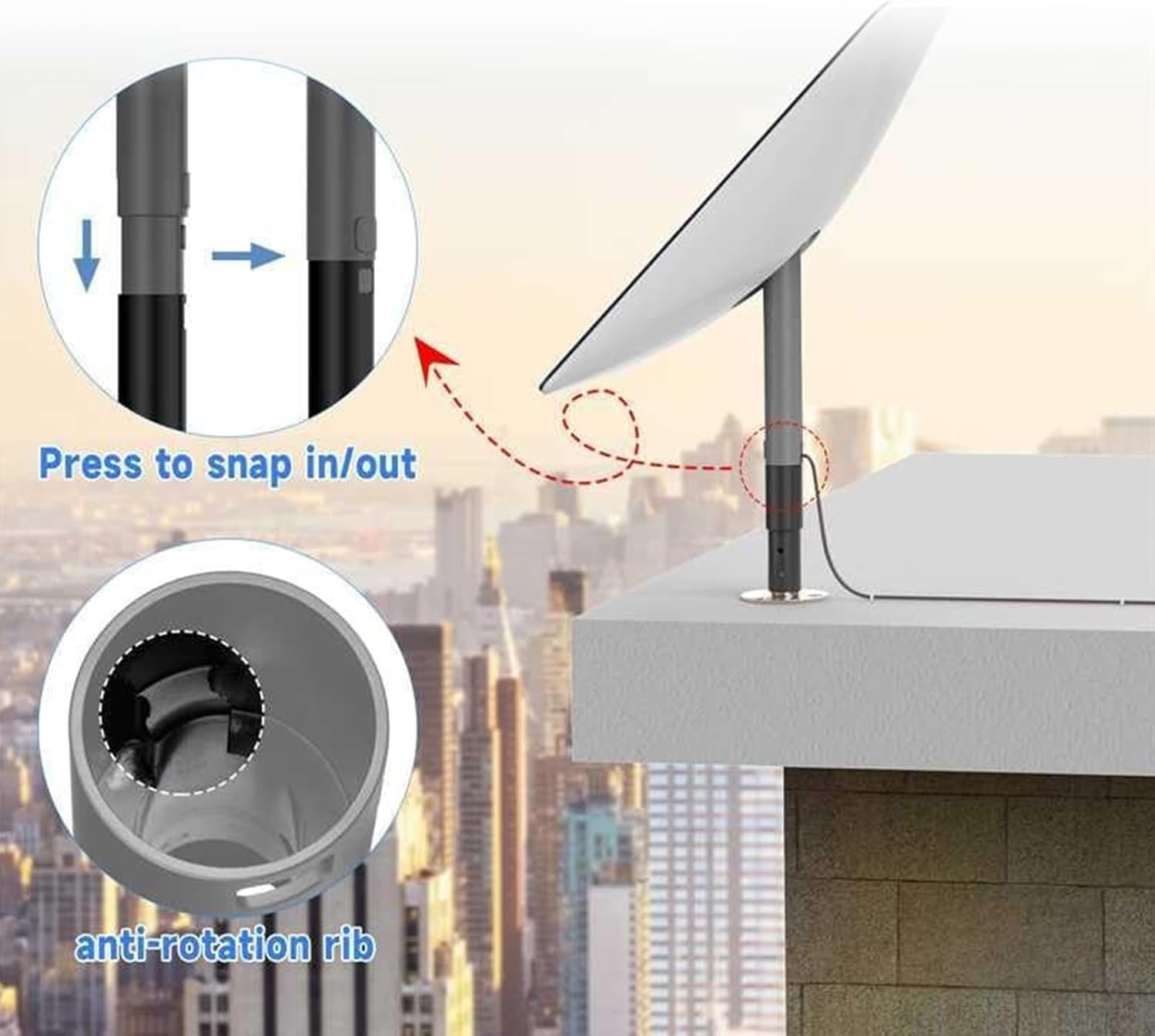 Marine Mount Accessories with Screw for Satellite Dish Base Mount Adjustable