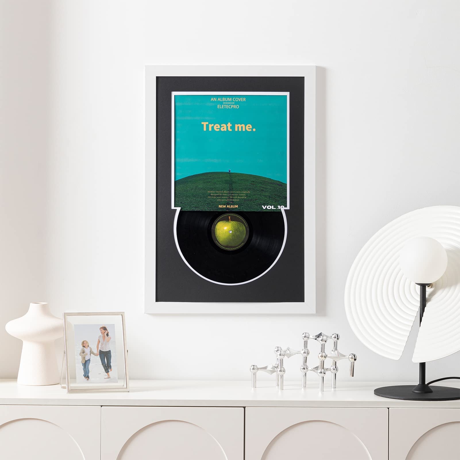 eletecpro Record Frame 16x24 Inches with 2 Double Sided Mats (Black