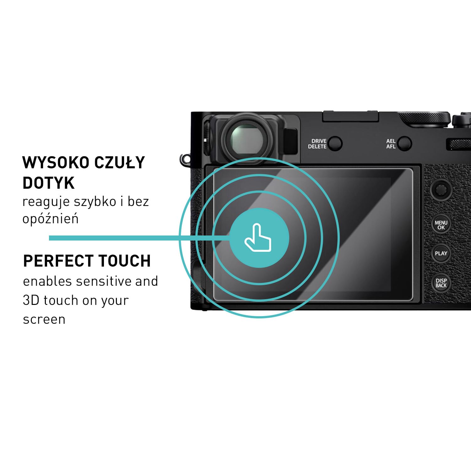 smartect Szkło Hartowane 3 Sztuki dla Fujifilm X100VI / X100V / X-T4 / X-E4 | Szklana Ochrona Ekranu HD Anti-Zarysowania, 0.3 mm Ultra-przezroczyste, Twardość 9H, Odporne na Uderzenia, Bez Pęcherzyków