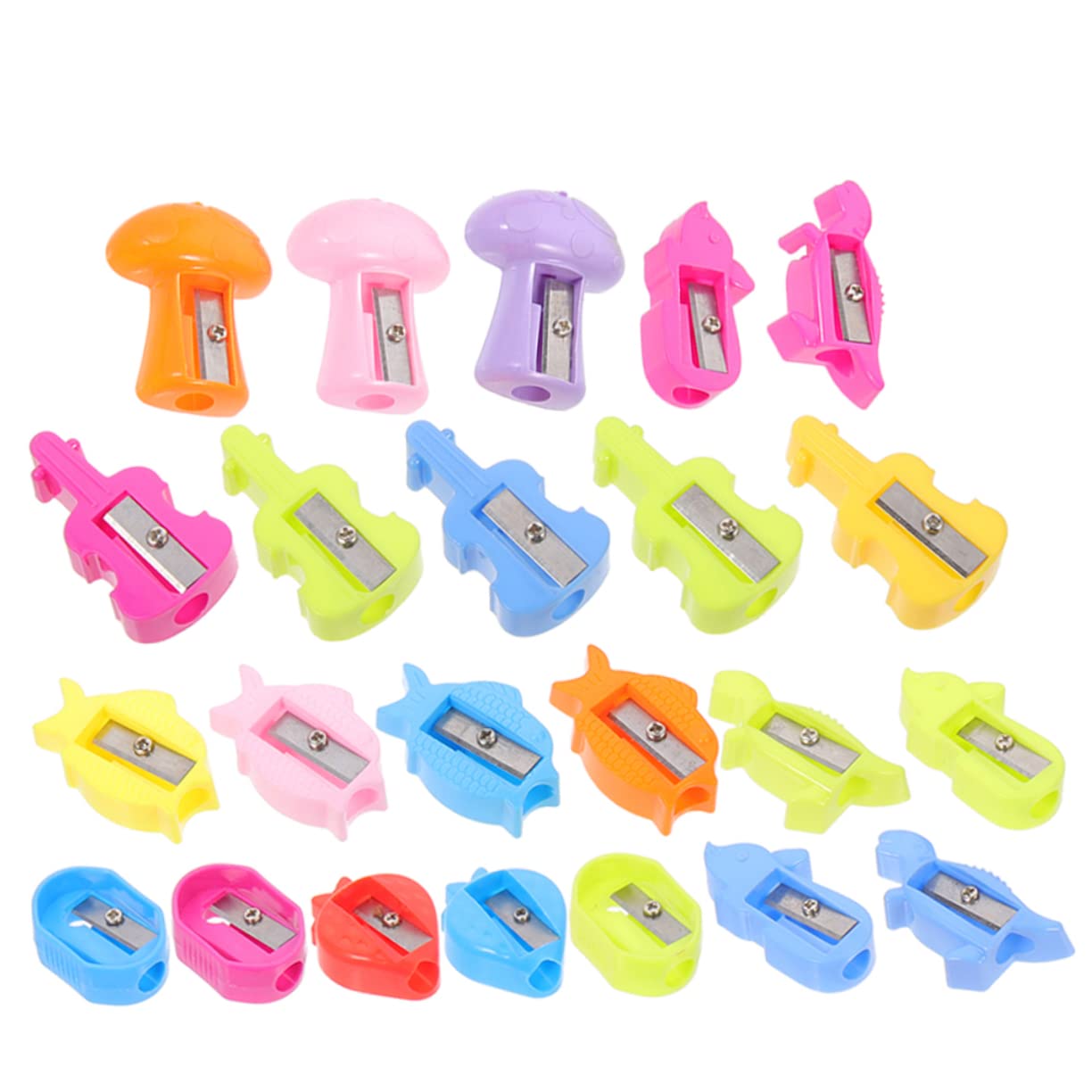 Lurrose 90 Pz temperamatite dei cartoni animati pencil sharpener temperamatite elettrico temperamatita piccoli manuali materiale scolastico in metallo plastica