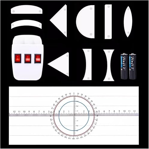 Física Experimento óptico Conjunto de tres fuentes de luz Equipo de demostración de enseñanza Prisma óptico Multifunción Reflector Refracción Prisma