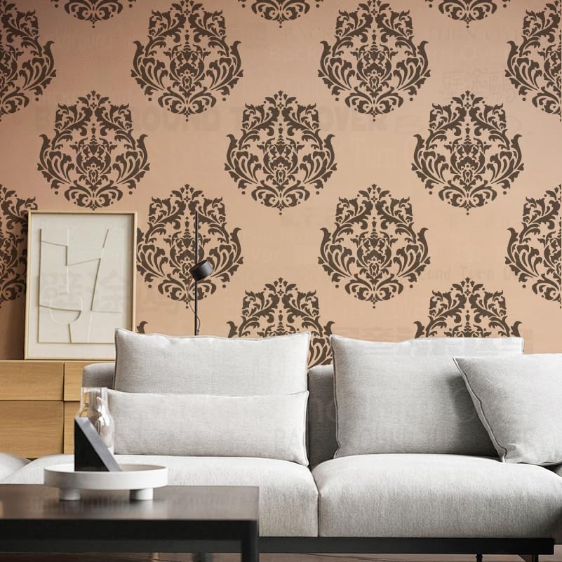 Pochoir de peinture pour mur 50 cm pour masquer les imperfections et décorer en style rococo