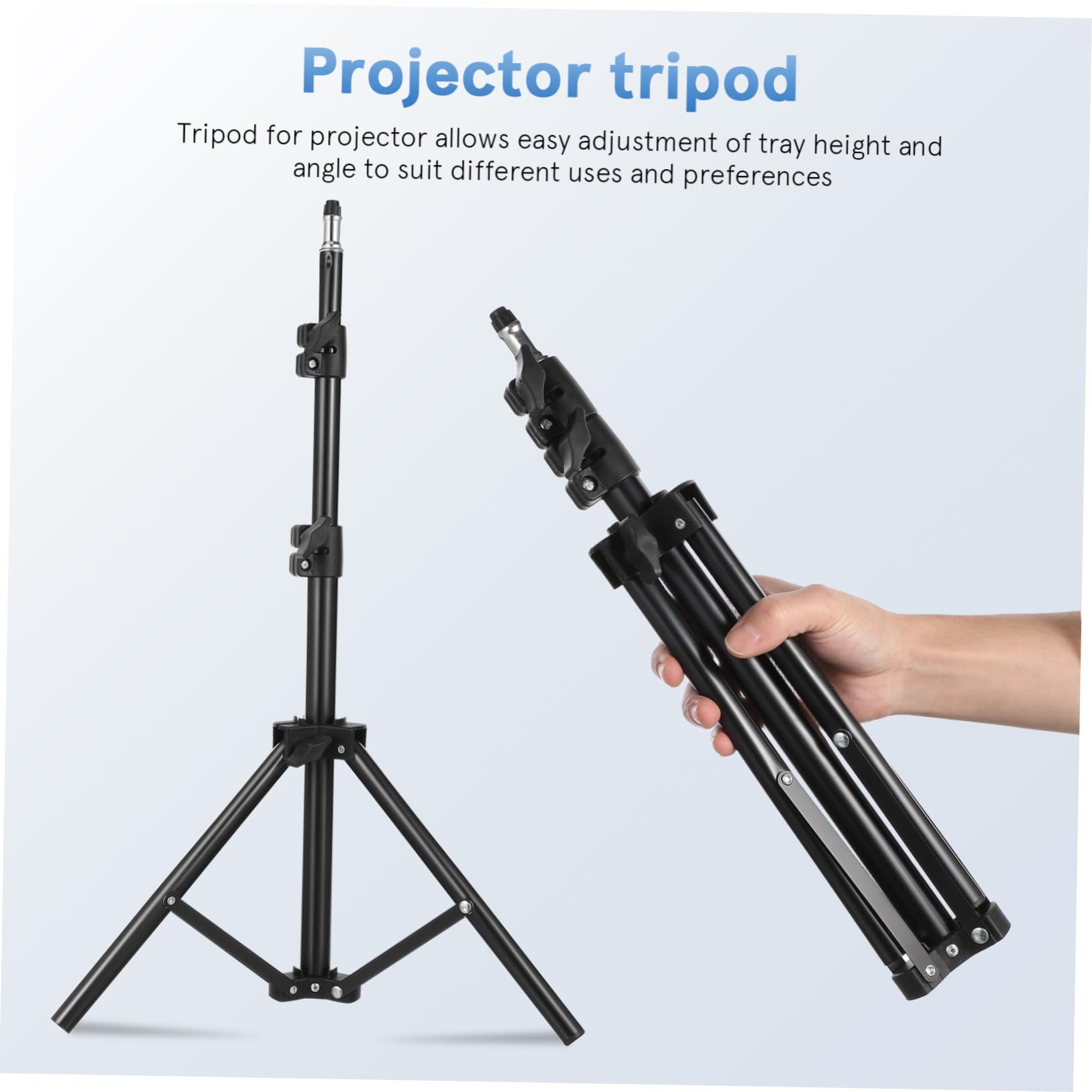 Supporto Regolabile per Proiettore da Tavolo in Metallo e Plastica per Utilizzo in Classe in Casa Altezza Max 120cm