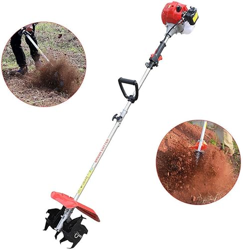 Miniatura 4 de Taladro de dientes delanteros, 63CC eficiente cultivador con guardabarros 8500-9000rpm máquina de labrar 4 tiempos refrigerada por aire - Ancho de